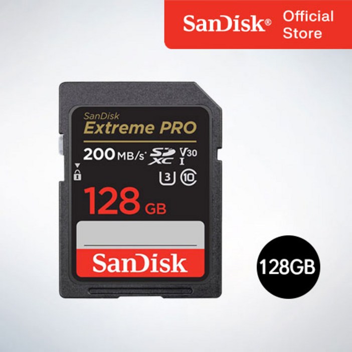 샌디스크 SD메모리카드 SDXC Extreme Pro 익스트림 프로 UHSI SDXXD 128GB