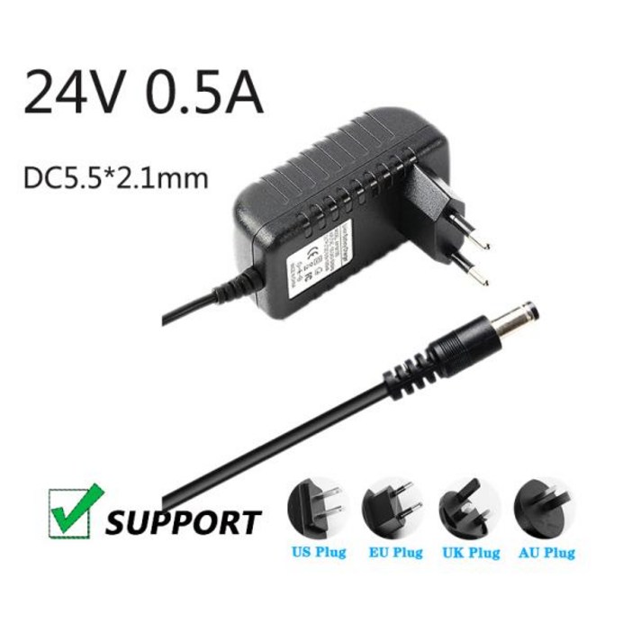 미용조명DC 전원 공급 장치 아로마  탁상용 램프 전원 어댑터 24V 0.5A DC 조절 전원 코드