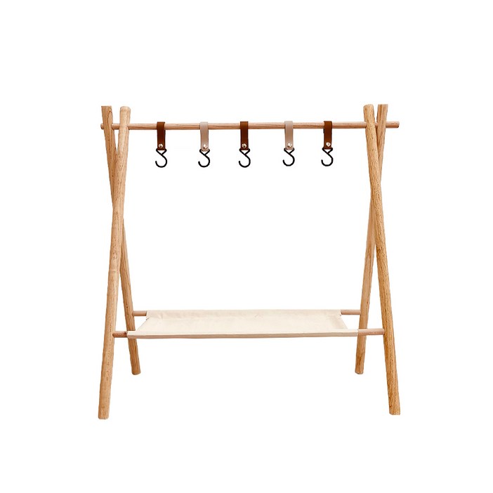 던 감성 캠핑용품 우드 인디언행어 캠핑행어  가죽고리포함