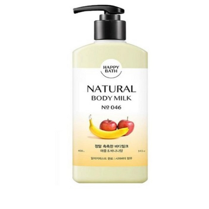 정말 촉촉한 바디밀크 400ml 해피바스, 1개, 400ml