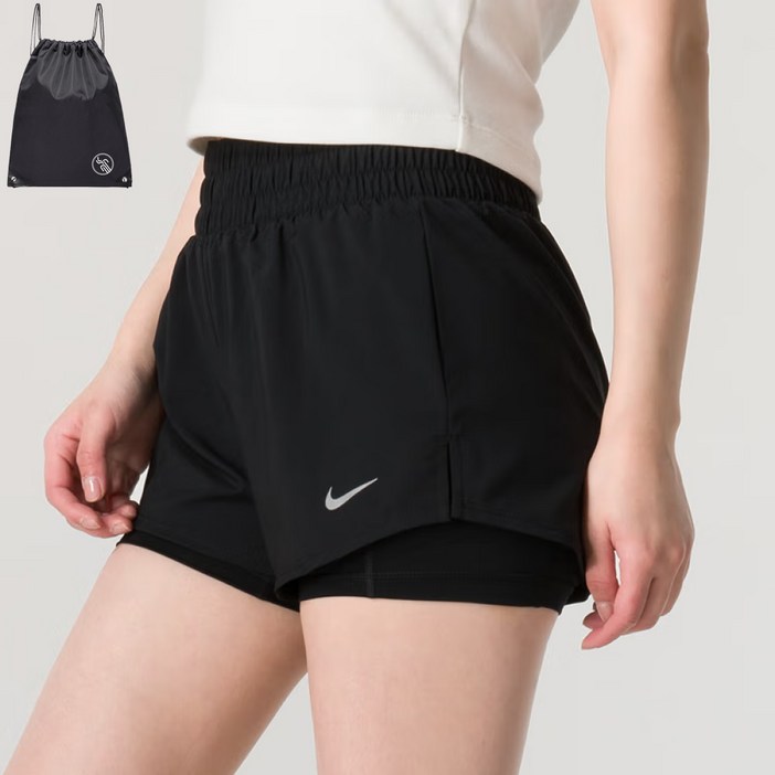 나이키 여성 드라이핏 3인치 투인원 러닝 헬스 운동 쇼츠 PGN짐쌕가방 지급