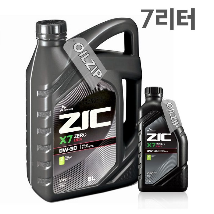 ZIC X7 ZERO LS 0W30 6L 1개  1L 1개, 1개, X7 ZERO LS 0W30 6L 1개1L 1개, 0w30