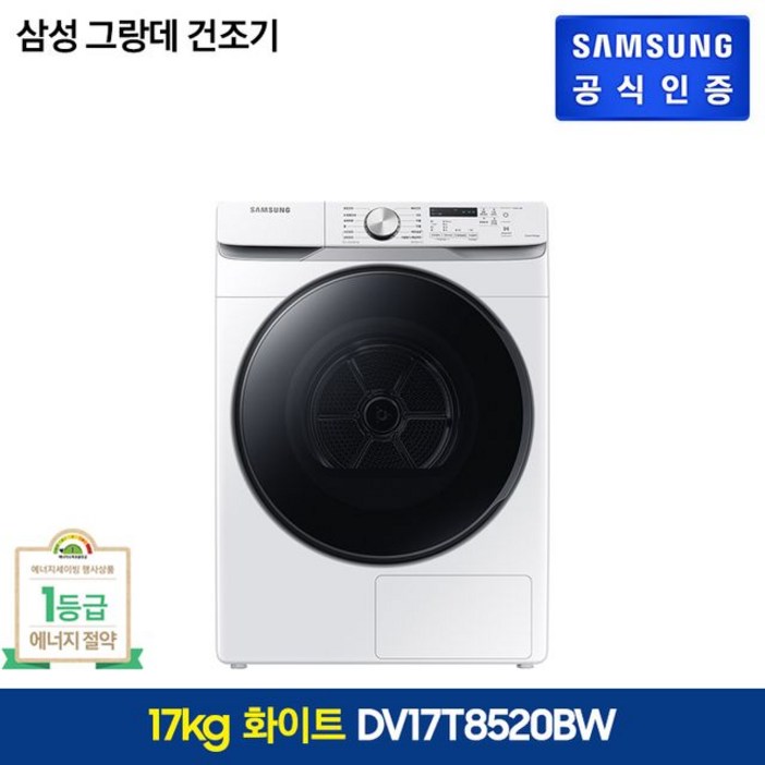 삼성 그랑데 1등급 건조기 17kg 화이트DV17T8520BW