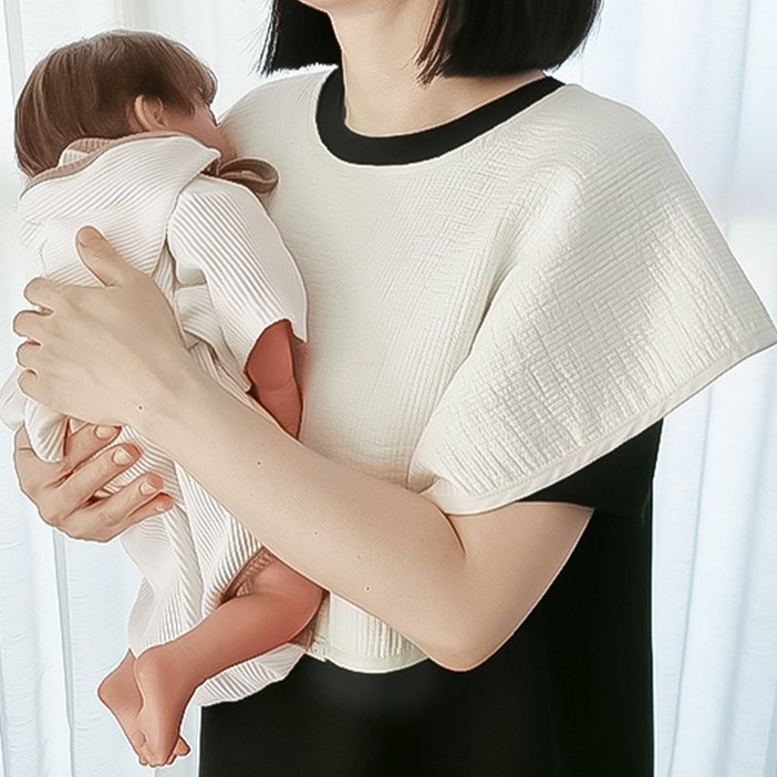 아이레빗 무형광 순면 엄마 턱받이  수유 패드 세트 침받이 앞치마 트림패드