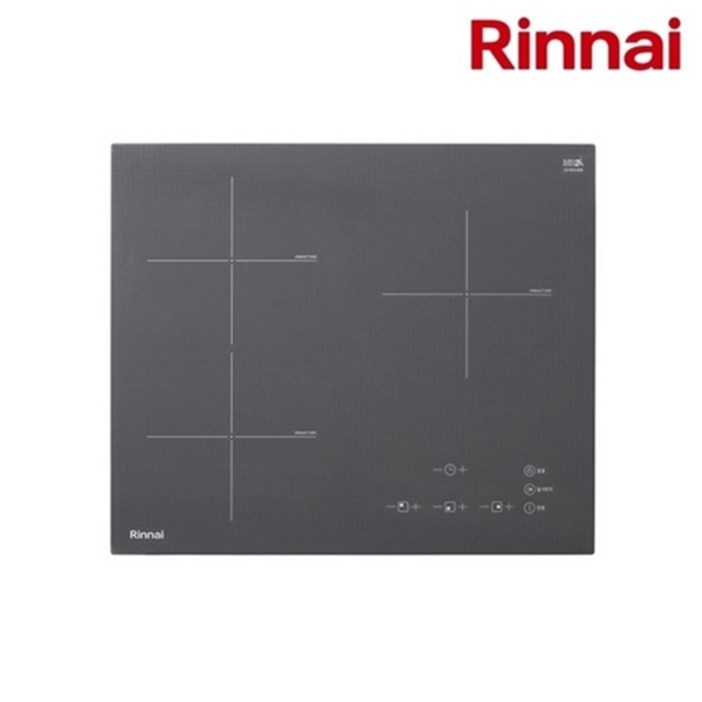 린나이 빌트인 그레이 컬러 3구 인덕션 전기레인지 RBIG3000N 신제품 타공사이즈 560x430480 공용