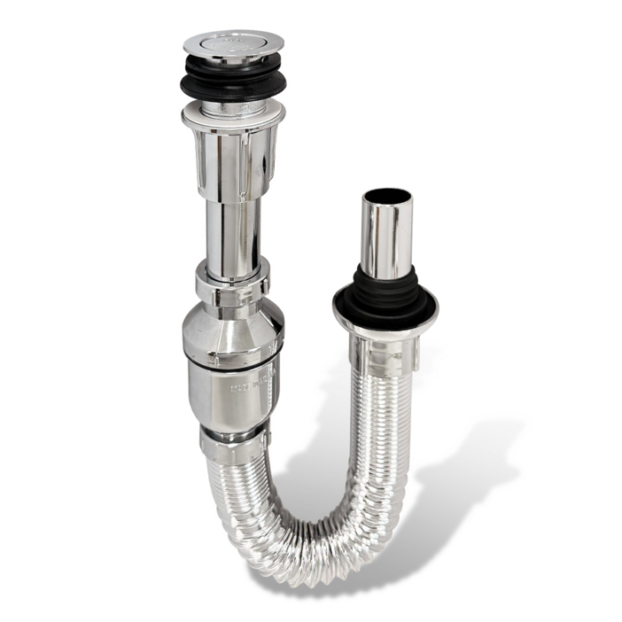 국산 세면대 초간편 길이조절 바닥배수 일체형트랩