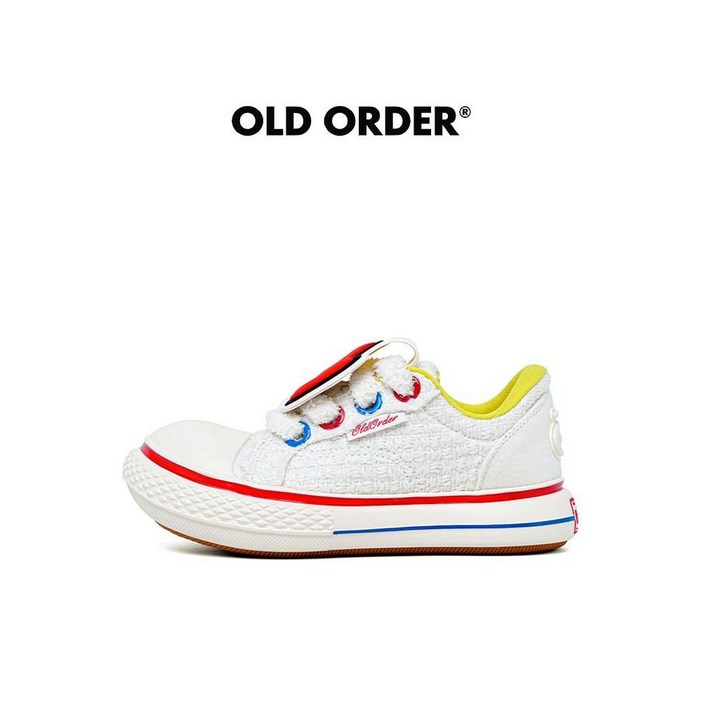 올드오더 OLDORDER x 산리오 헬로키티 콜라보 화이트 캔버스 스니커즈