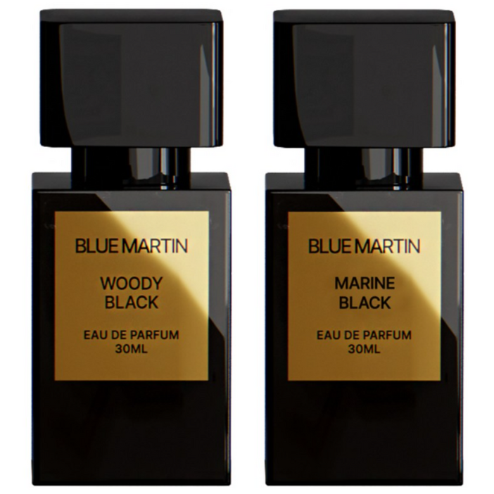 블루마틴 우디블랙 마린블랙 세트 남자향수 남성향수 우디향 머스크향 니치향수, 2개, 30ml