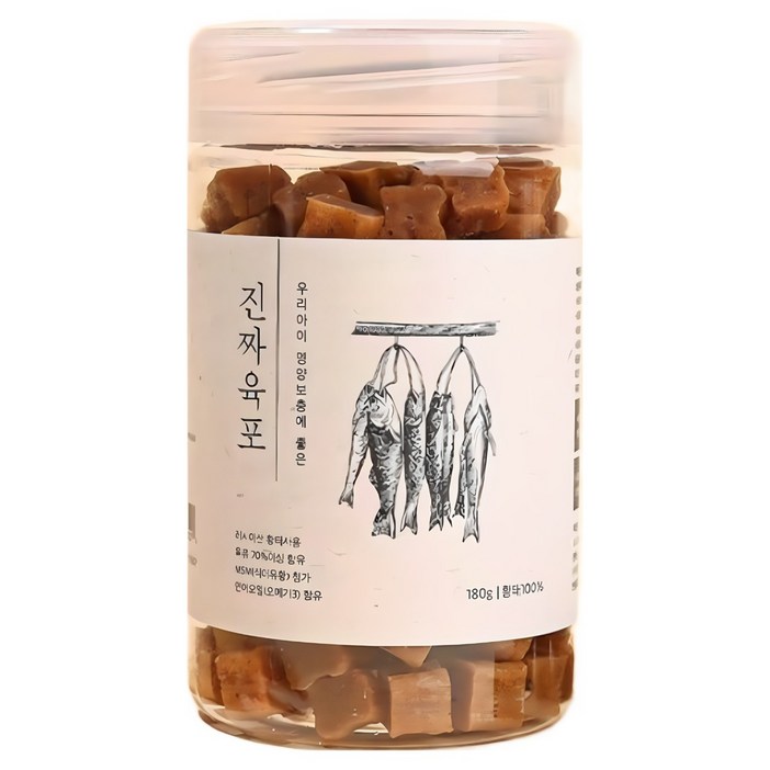 진짜육포 강아지 간식 져키 180g