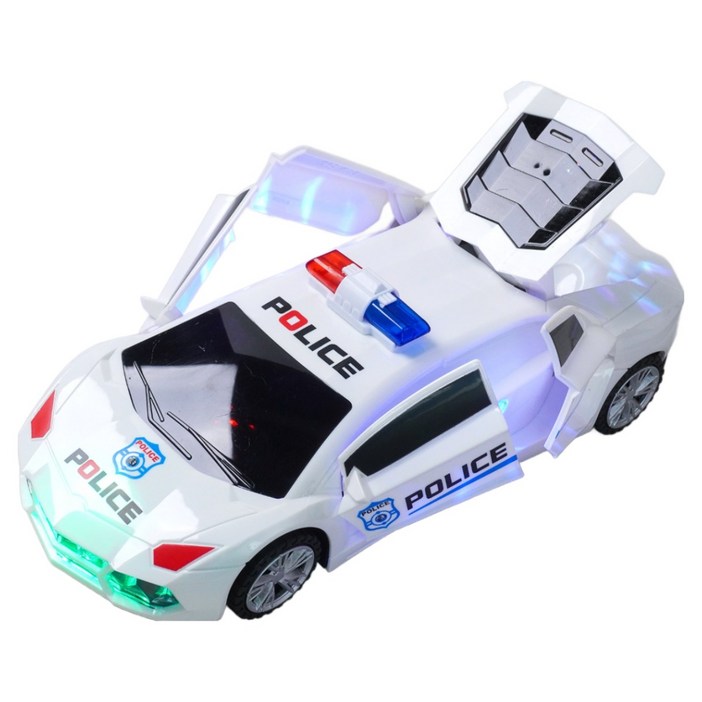 LED 움직이는 미러볼 경찰차 변신자동차 장난감 미니카 선물