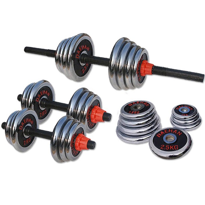대한스포츠 크롬 조립아령 세트, 30kg, 1개 대한스포츠 크롬 조립아령 세트, 30kg, 1개