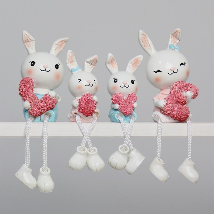 키다리 러브 토끼 인형장식 4p 세트 키다리 러브 토끼 인형장식 4p 세트