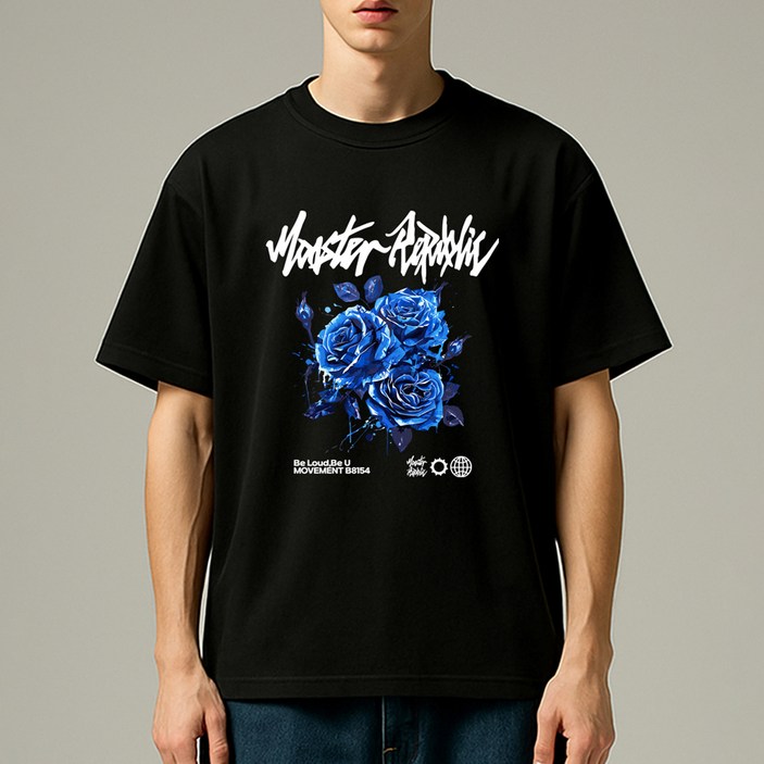 몬스터리퍼블릭 프로즌 로즈 블루 티셔츠 B8154