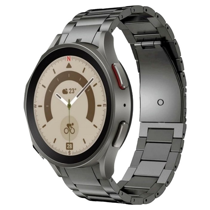 칸탐 갤럭시워치 메탈 스트랩 45mm, 티타늄컬러