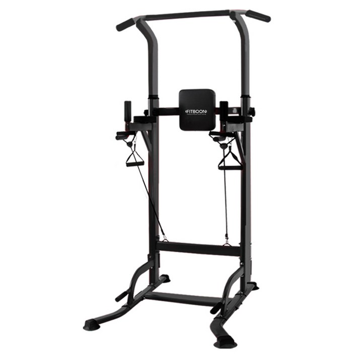 핏분 치닝디핑 C형 가정용 턱걸이 철봉 딥스 운동기구, BCD300, 블랙