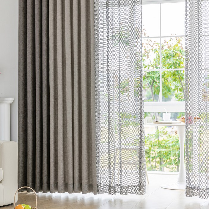 지나송 보노 아일렛 봉포함 암막커튼 세트 지나송 보노 아일렛 봉포함 암막커튼 세트