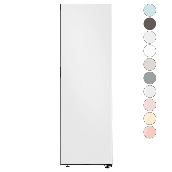 색상선택형 삼성전자 비스포크 키친핏 1도어 냉장고 우개폐 409L 방문설치