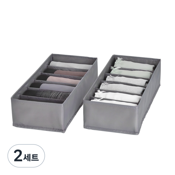 코멧 홈 프리미엄 속옷정리함 6칸 2개입