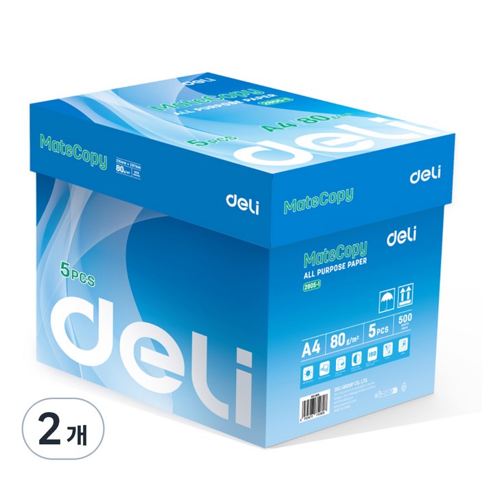 델리 Mate 복사용지 80g, A4, 5000개