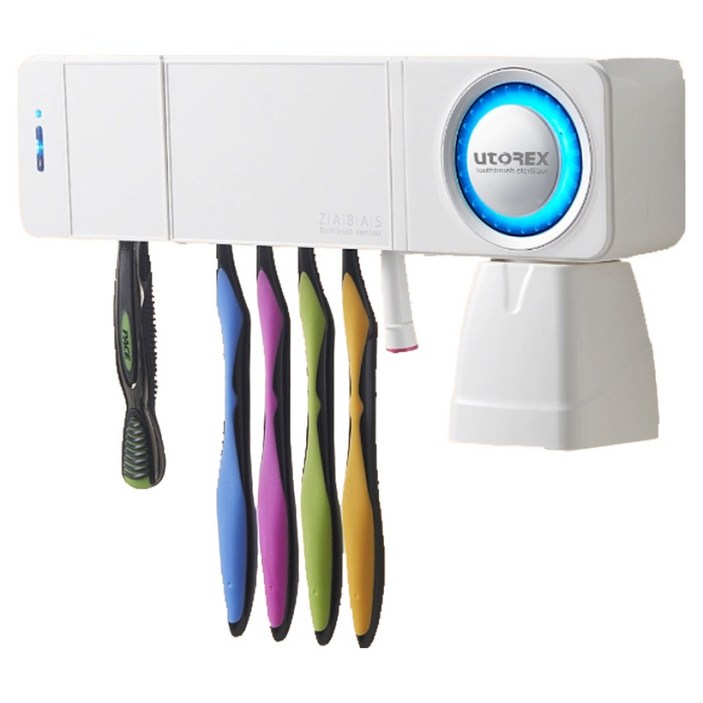 유토렉스 자바스 벽걸이 헤드형 칫솔 살균기 UTC-52AW, UTC52AW, 혼합색상