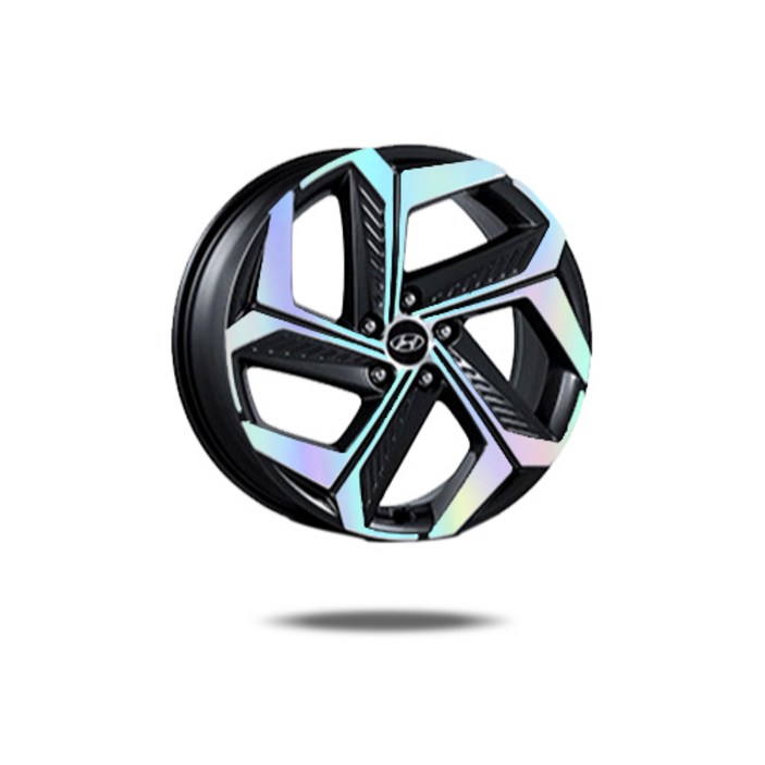 벤딕트 차량용 알로이 휠 홀로그램 스티커, 휀더램프