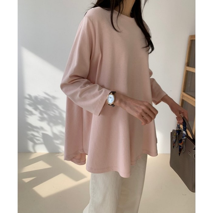 쫀쫀 a라인 슈가로로 훌티셔츠