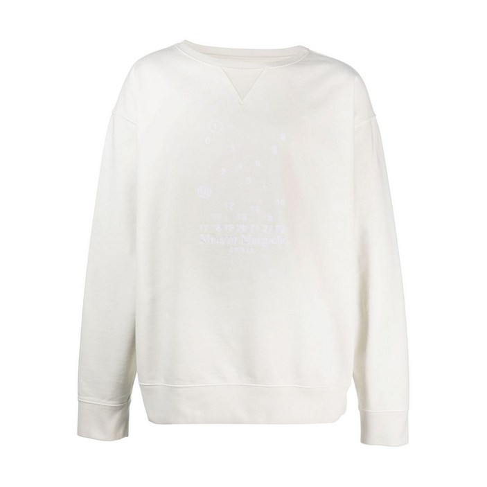 메종 마르지엘라 숫자 로고 자수 스웨트셔츠