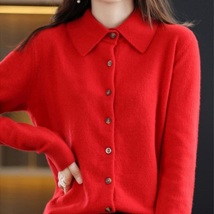 FANLIN 여성용 데일리룩 여성 니트 베이직스타일