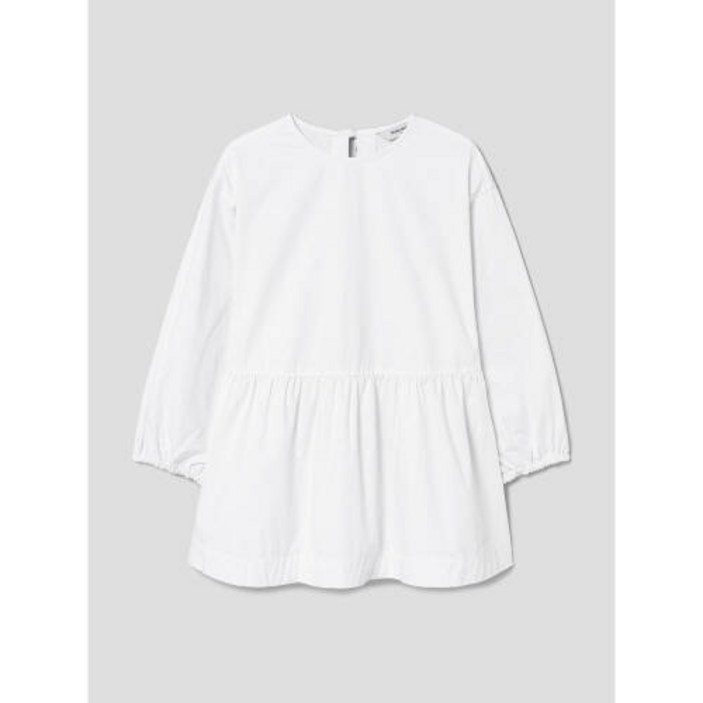 에잇세컨즈 8SECONDS 코튼 나일론 백오픈 셔링 블라우스 화이트 324365HY21 YWJ695 WDK809