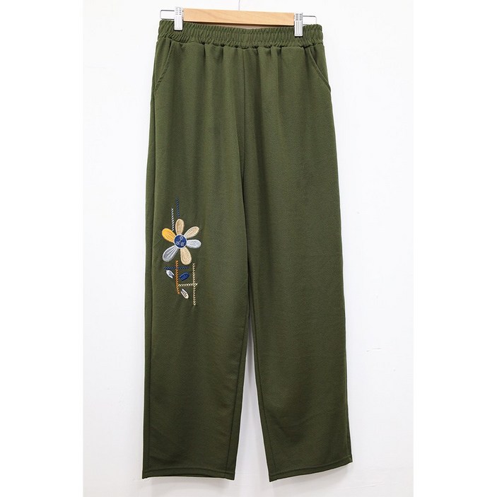 형제상회 할머니바지 할머니옷 여성 꽃자수 밴딩바지 엄마옷 요양원 실내복 몸빼 0003SS04C