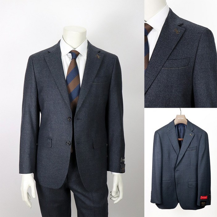 코오롱패션 브렌우드 울캐시미어 멜란지 그레이 레귤러핏 셀렉션 수트