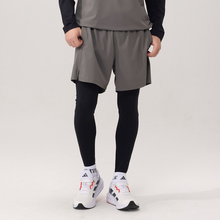 에버라스트 1+1 남자 반바지 레깅스 4부 러닝 슈트