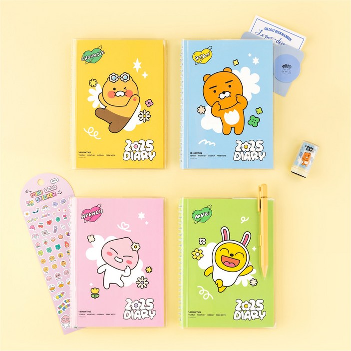 카카오프렌즈 세이치즈 2025년 인스프링 다이어리 플래너