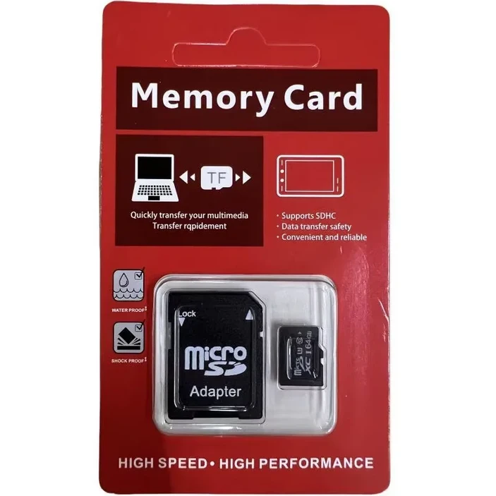 새로운 C10 고속 128GB 마이크로 TF SD 카드 SD 카드 대용량 메모리 카드 32 64GB 어댑터가있는 카메라 폰