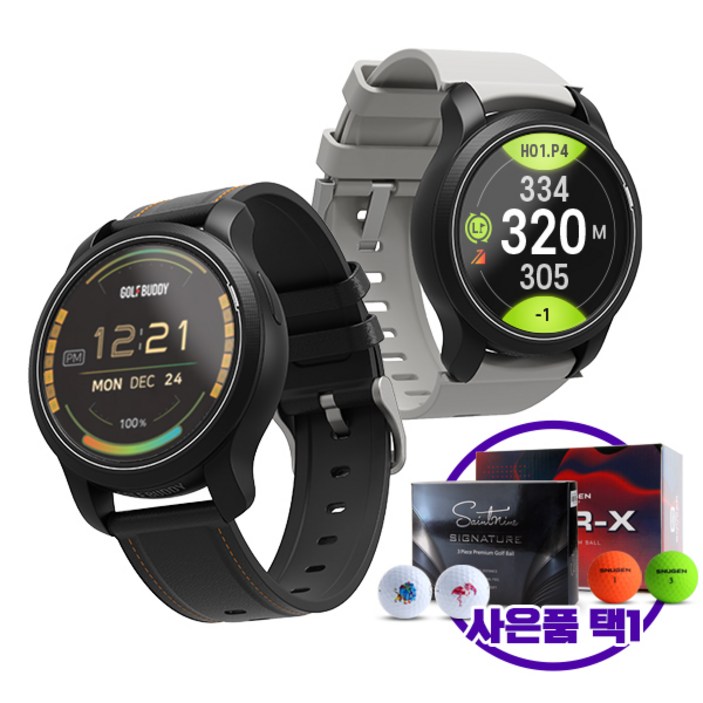 [골프버디] W12 스마트핀 시계형 골프거리측정기 (골프공 증정), 단일상품