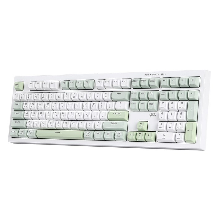 지클릭커 오피스프로 WK50 사일런스 M RGB 무소음 방수 무선 블루투스 키보드 Poker 108키, 제조사축, WK50, Greenwich RC1