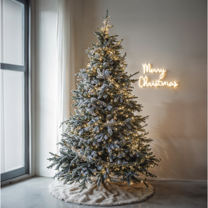 온워드플래닛 역시즌 인테리어 소품 장식 미니트리 하얀트리 데코 크리스마스 스노우 무장식 트리