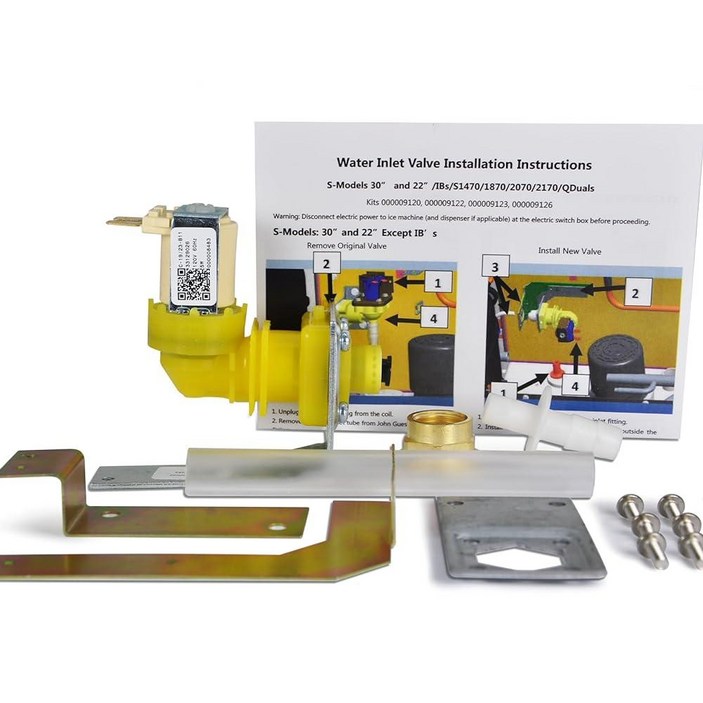 000009123 IH9123 33129026 매니토웍 제빙기용 급수 밸브 어셈블리, 120V 60Hz 5W I, IB, S, SD, JC, QR, SD 및 K 시리즈 제빙기
