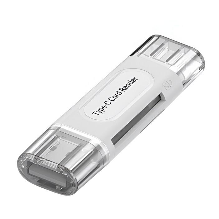 홈앤스테이 USB3.0 C타입 초고속 SD카드리더기, 화이트