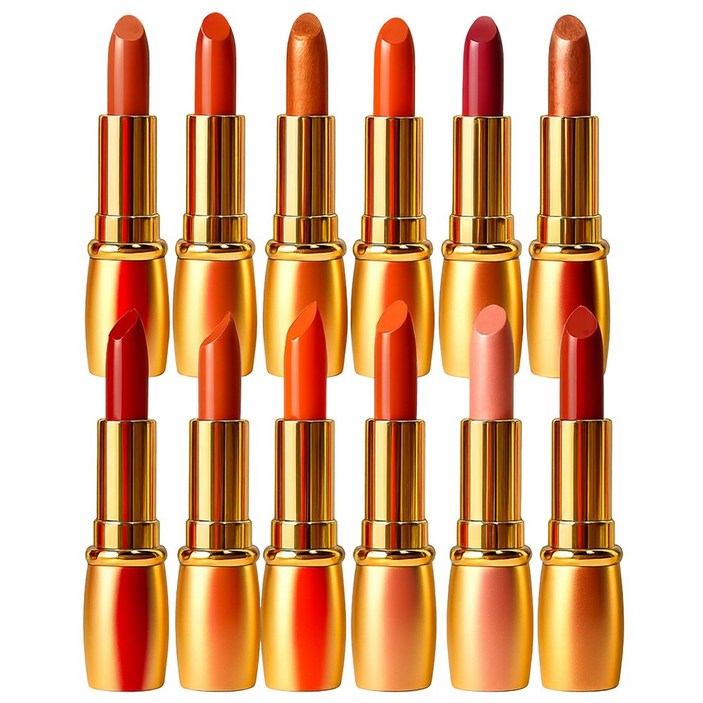 1+1 18Color 믹스매치 발색력 좋은 다양한 색상 가성비 롱라스팅 립스틱 추천, 12브라우니한개 27레드와인한개, 1개