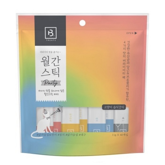 브리더랩 월간스틱(파티) 40p, 본상품선택, 440g, 1개
