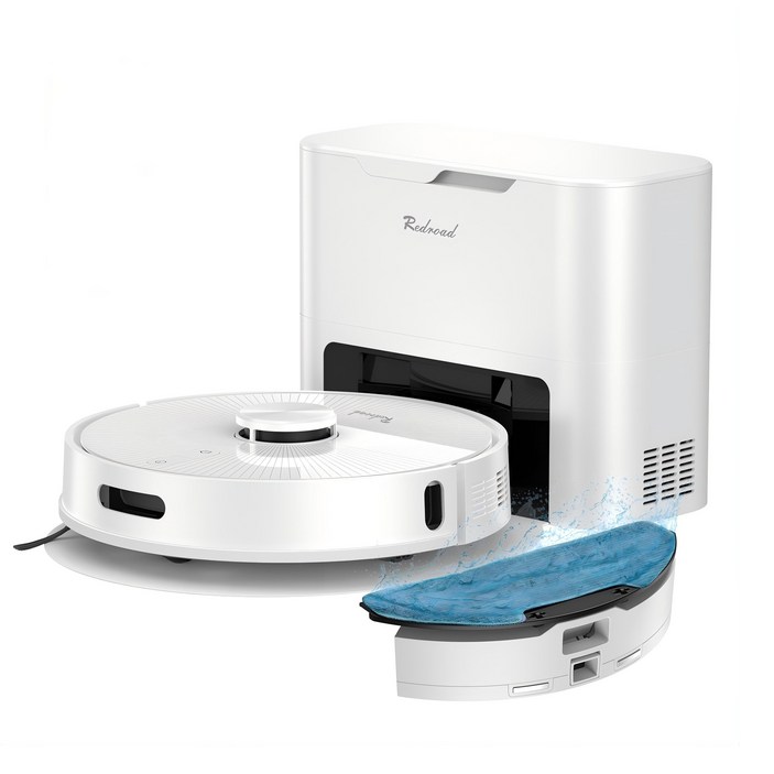 Redroad R10 2in1 물걸레 로봇청소기 LDS센서 먼지비움 어플연동, R10, 화이트