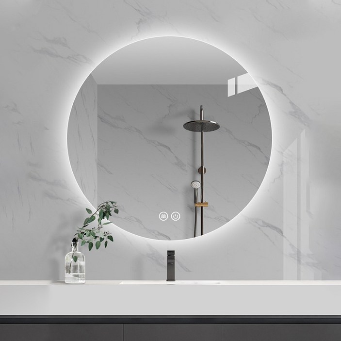 욕실조명거울 원형 간접조명 스마트 LED 거울 화장실거울 욕실거울 벽거울