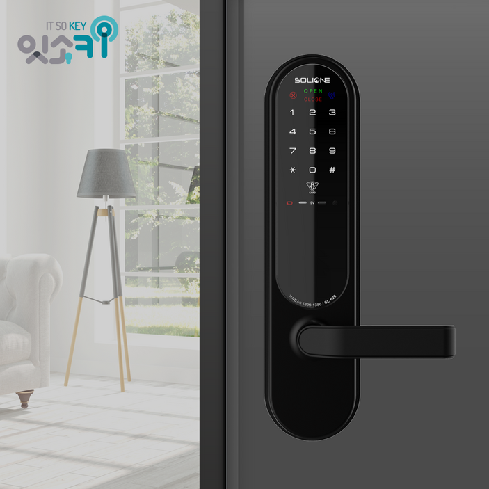 IoT 스마트 도어락 잇소키 (SL-620) 주키 도어락 (Wi-Fi/하이원플러스/카드키)