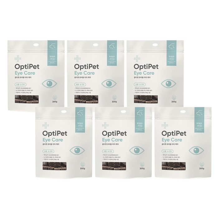 옵티펫 강아지 츄어블 영양제, 60정, 눈물개선/눈건강, 6개