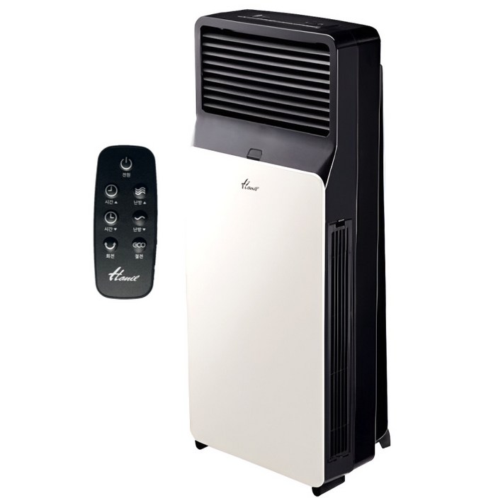 [워셔블 필터] 한일전기 절전형 PTC 리모컨형 전기 온풍기 자동온도조절 히터 HEF-3WOSR 10평형 업소용 식당용 가게용, HEF-3WOSR, 화이트