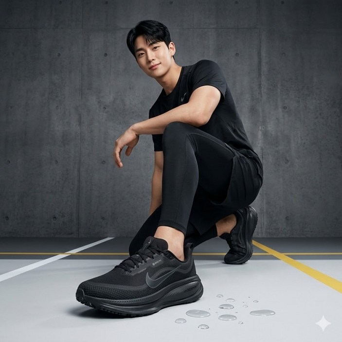 [나코탭 ]나이키 줌 보메로 18 고어텍스 남녀공용 방수 런닝화 쿠션 운동화 (블랙/앤트러사이트)