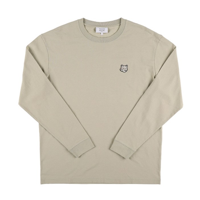 메종키츠네 LM00109KJ0118 P129 볼드 폭스 헤드 패치 남성 긴팔티