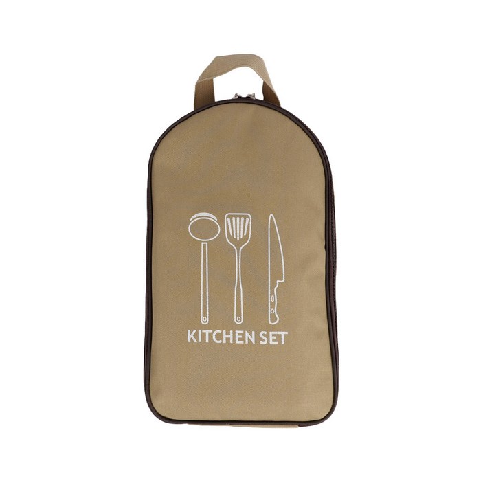 캠핑용 옥스포드 조리도구 파우치 가방, 베이지, 1개