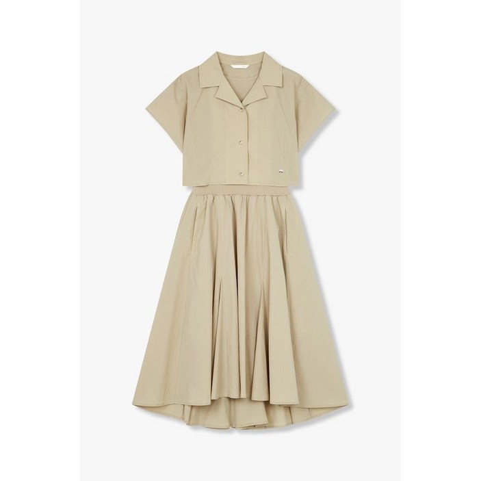 [백화점 홈쇼핑 아울렛 정품] 지컷 오픈 카라 셔츠 레이어드 원피스 7295237103